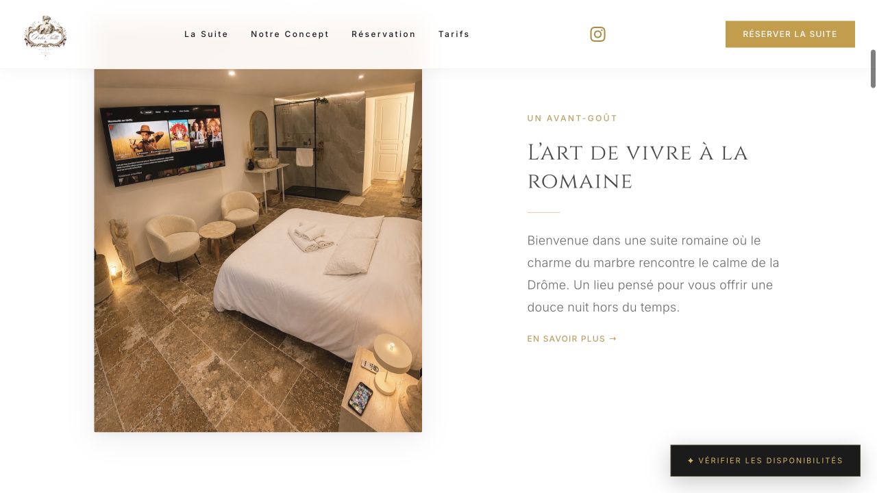 Présentation de la suite sur le site Dolce Notte