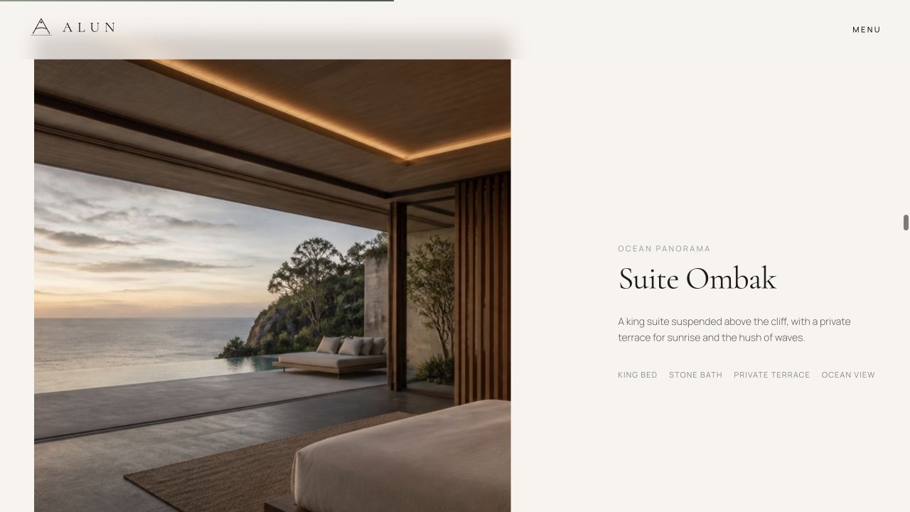 Présentation éditoriale des suites Villa Alun